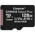 Kingston SDCS2-128GB 128GB Micsdxc Canvas Select Plus Memory Card, 100R - A1 KI481671